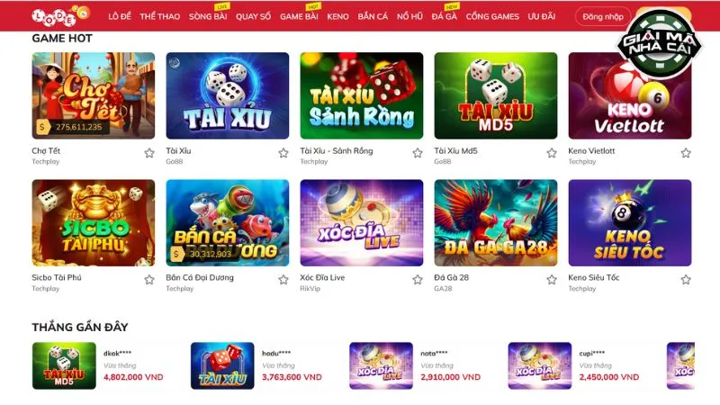 Danh mục trò chơi hấp dẫn