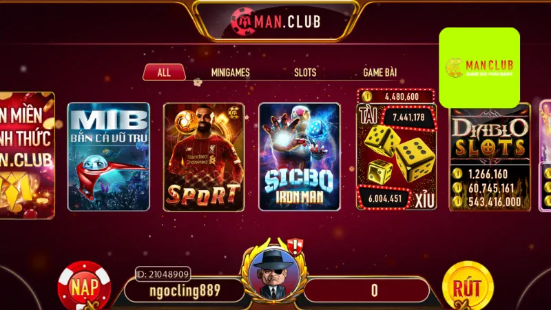 Kho game đa dạng siêu hấp dẫn của Manclub
