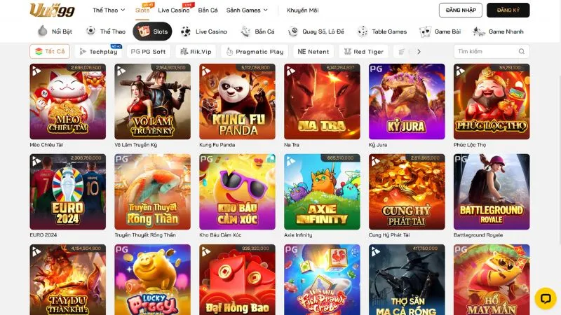 Slot game và các trò khác
